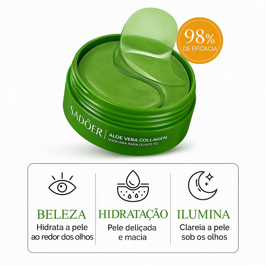 Máscara de Colágeno & Aloe Vera para Olhos