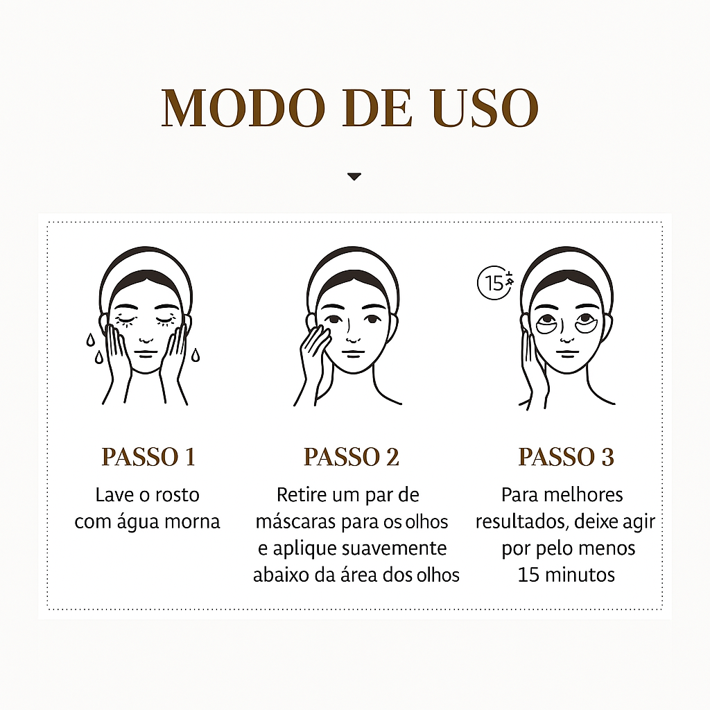 Patches Dourados Hidratantes para Olhos