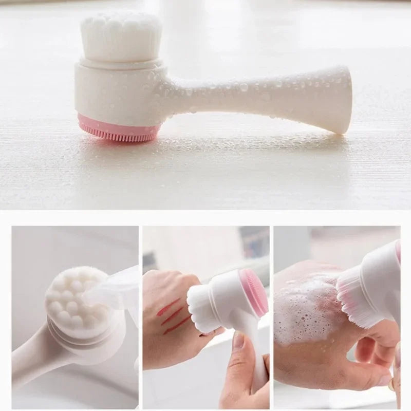 Escova Facial 2 em 1 – Massagem & Esfoliação